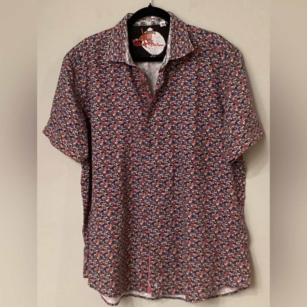 Robert Graham Short Sleeve XL Sheep Button Down in Great Preloved Condition!